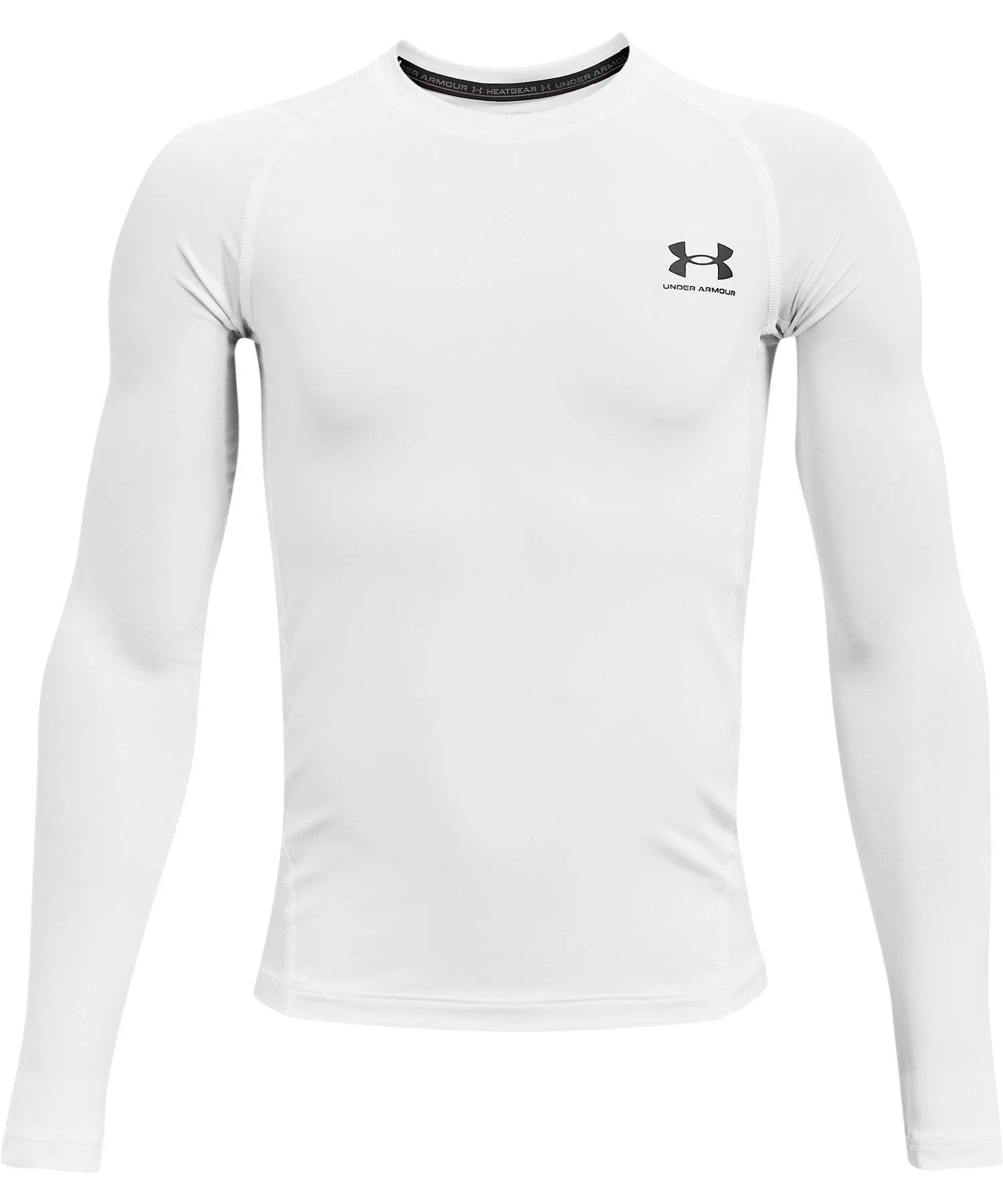 Детская футболка с длинным рукавом Under Armour HeatGear Армор белая