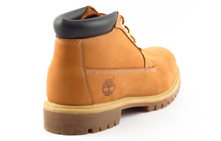 Мужские ботинки Timberland Chukka водонепроницаемые с логотипом, оранжевый — фото 4