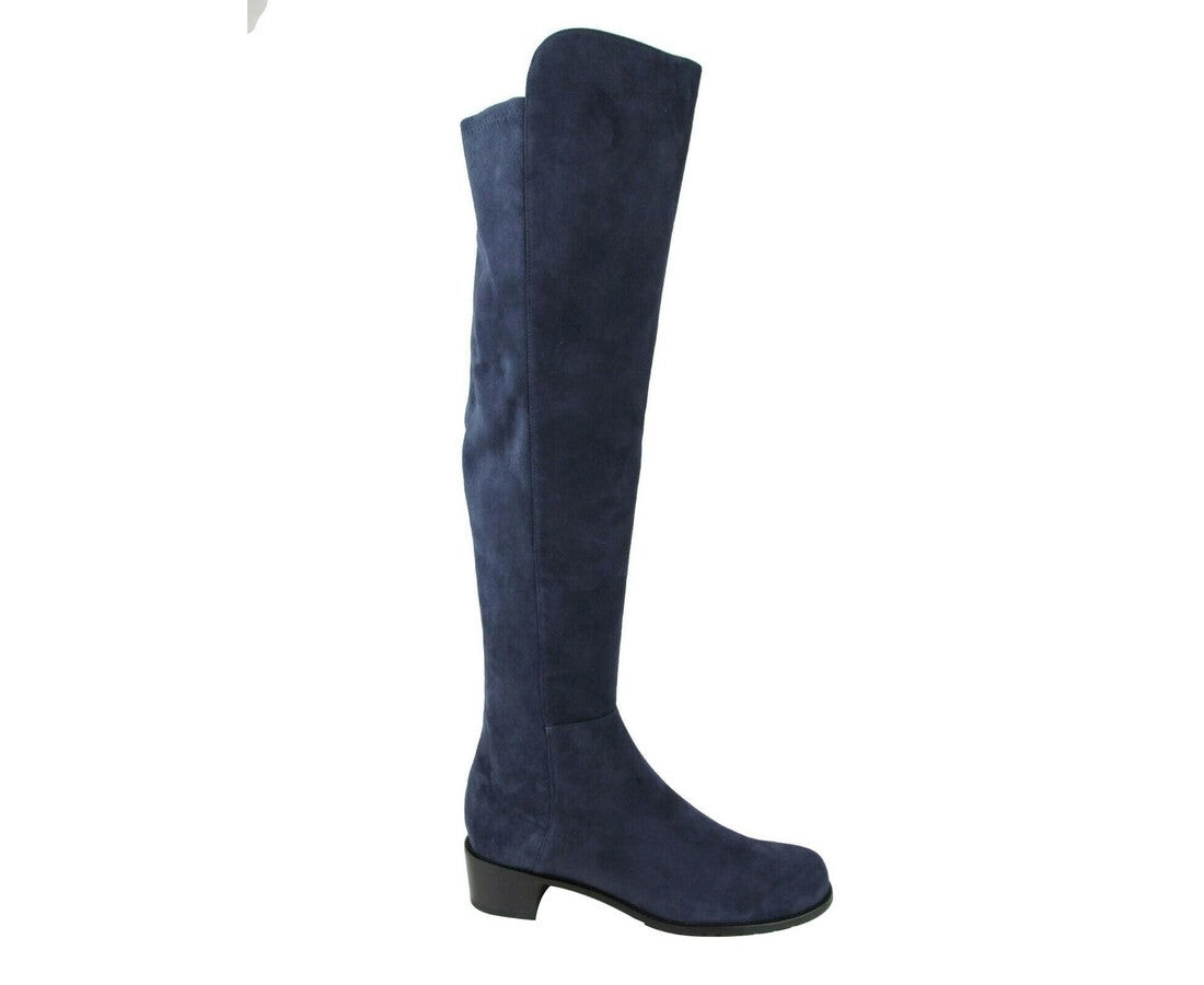 

Женские замшевые сапоги до колена Stuart Weitzman, цвет Nice Blue