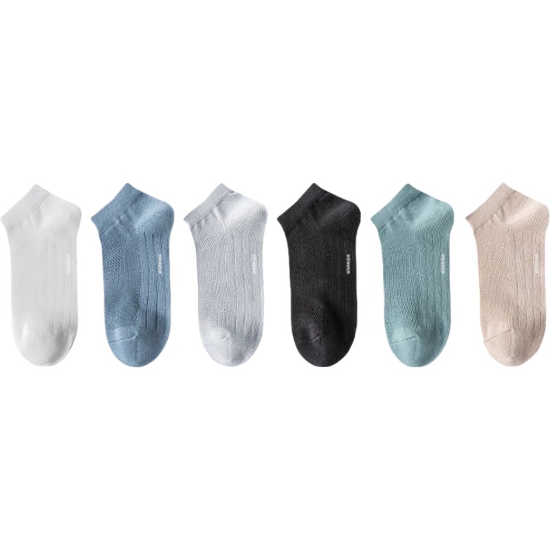 

Набор унисекс носков WARRIOR, 6 pack[черный+белый+серый+хаки+синий+зеленый]