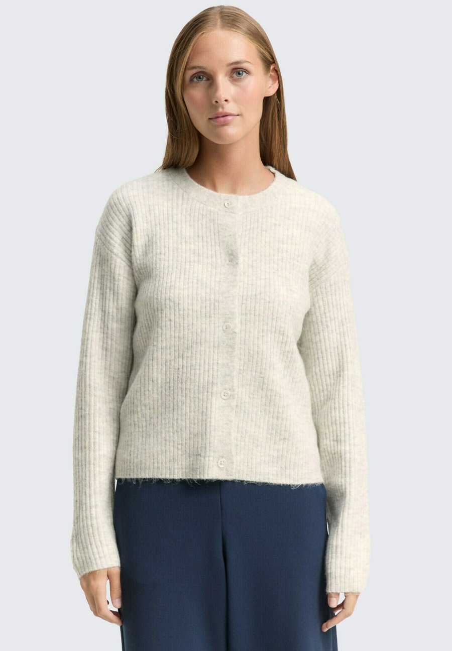 

Кардиган TOM TAILOR DENIM COSY MIT RUNDHALSAUSSCHNITT, Marble Beige Melange/Mottled Beige