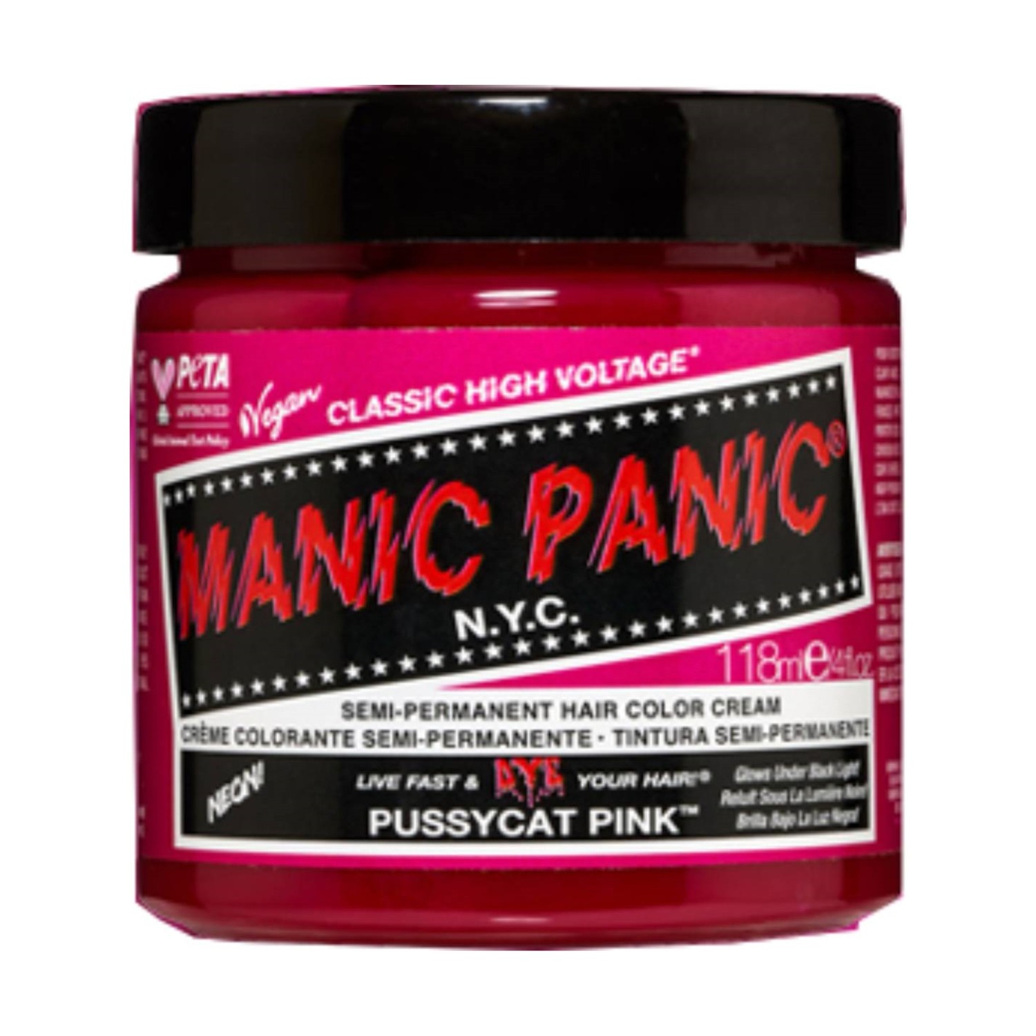

Краска для волос high voltage classic pussycat pink Manic Panic, объем 118 мл