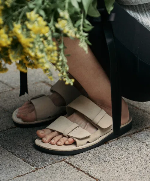 Унисекс сандалии из нубука JERUSALEM SANDALS BOND белые