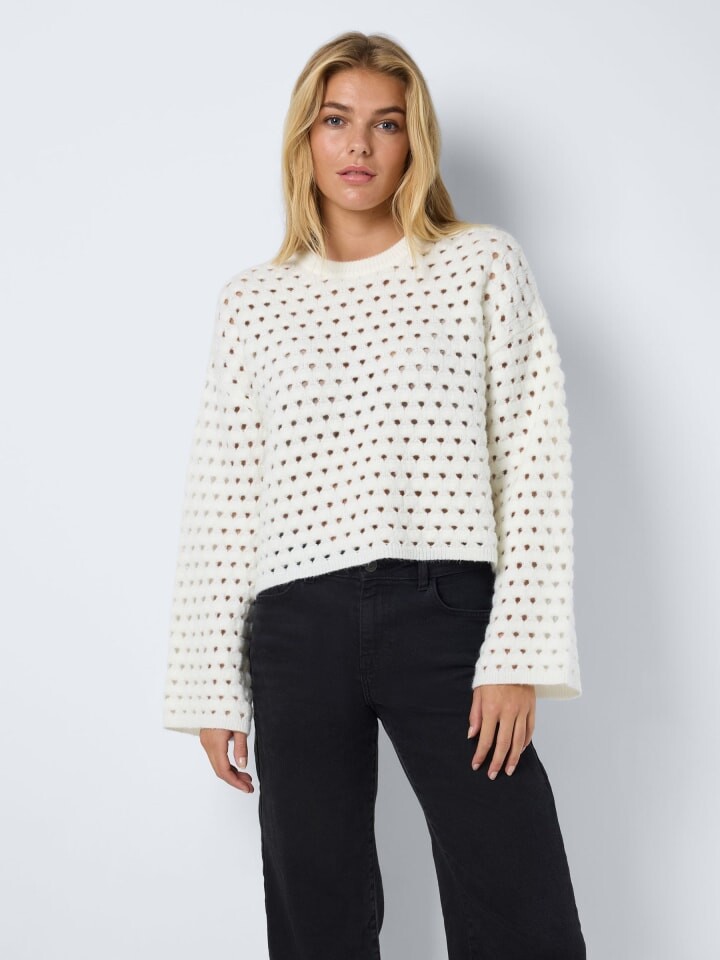 

Пуловер Noisy may Damen Strickpullover Rundhals locker geschnitten langarm, желтый
