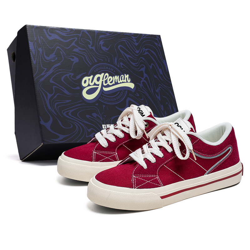 

OUGLEMEN Износостойкие, легкие, дышащие и нескользящие. Низкие парусиновые туфли для мужчин. Коробка в комплекте