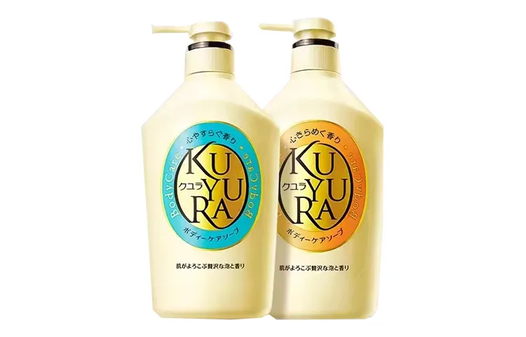 Набор для ухода за кожей KEYOURAN Beauty Skin Shower Gel с успокаивающим и ароматическим эффектом, 2 флакона KUYURA, Serene Refreshing Scent 550ml+Floral Love 550ml