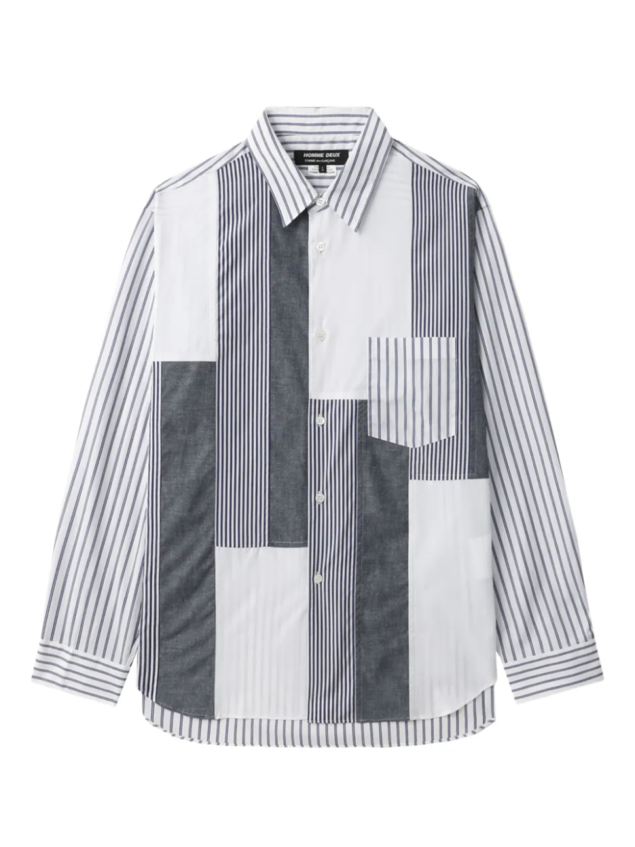 

Рубашка в технике пэчворк Comme des Garçons Homme Deux, черный