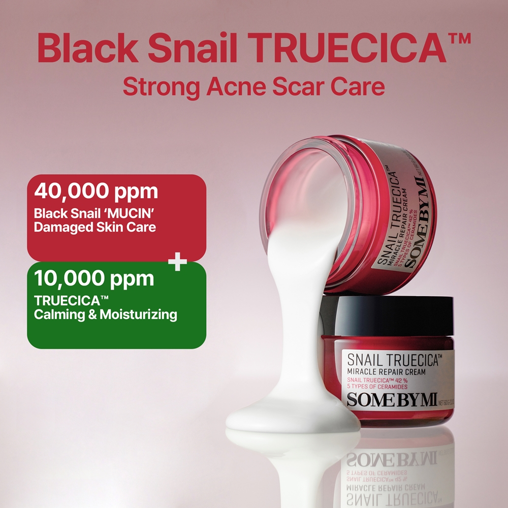 Крем для лица SPF SOME BY MI Успокаивающий и увлажняющий с экстрактом улитки Truecica Miracle Repair Cream — фото 2