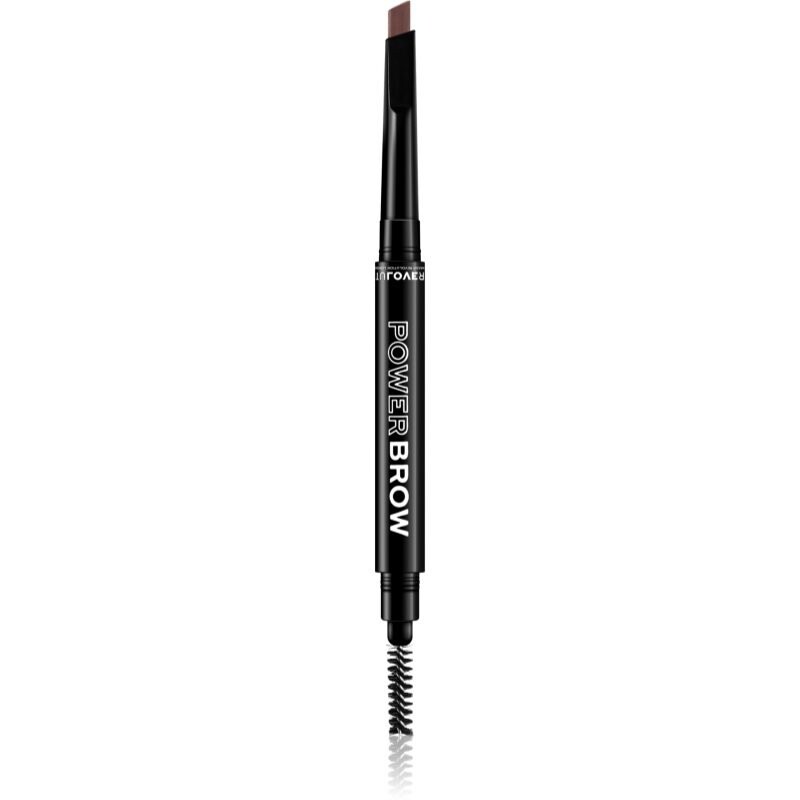 

Makeup Revolution, Карандаш для бровей Relove Power Brow с кисточкой оттенок Dark Brown 0,3 г