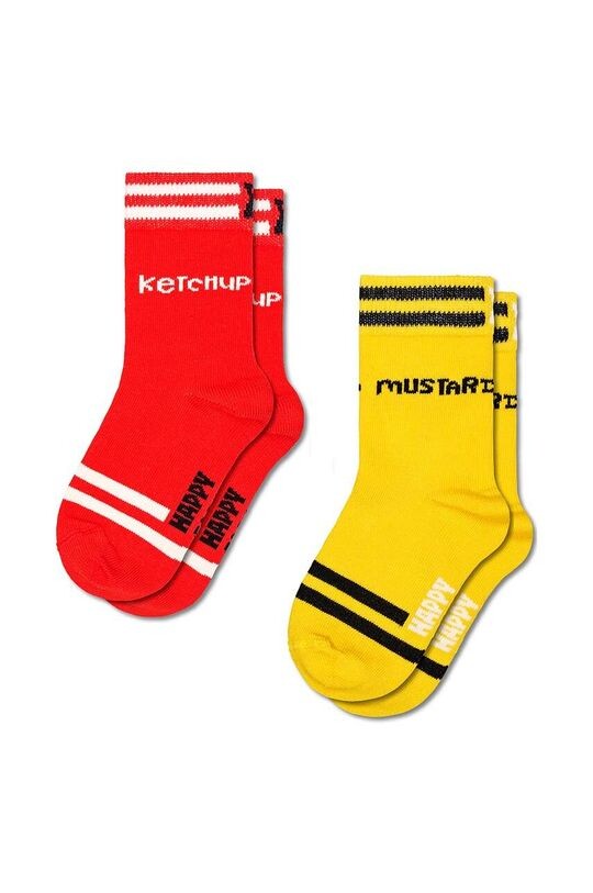 

Две пары детских носков с кетчупом Happy Socks, мультиколор