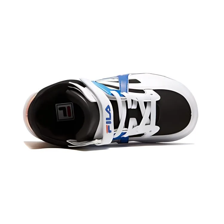FILA KIDS Детские баскетбольные кроссовки низкие сине-белые, устойчивые к скольжению и истиранию, для детей 3-7 лет — фото 4