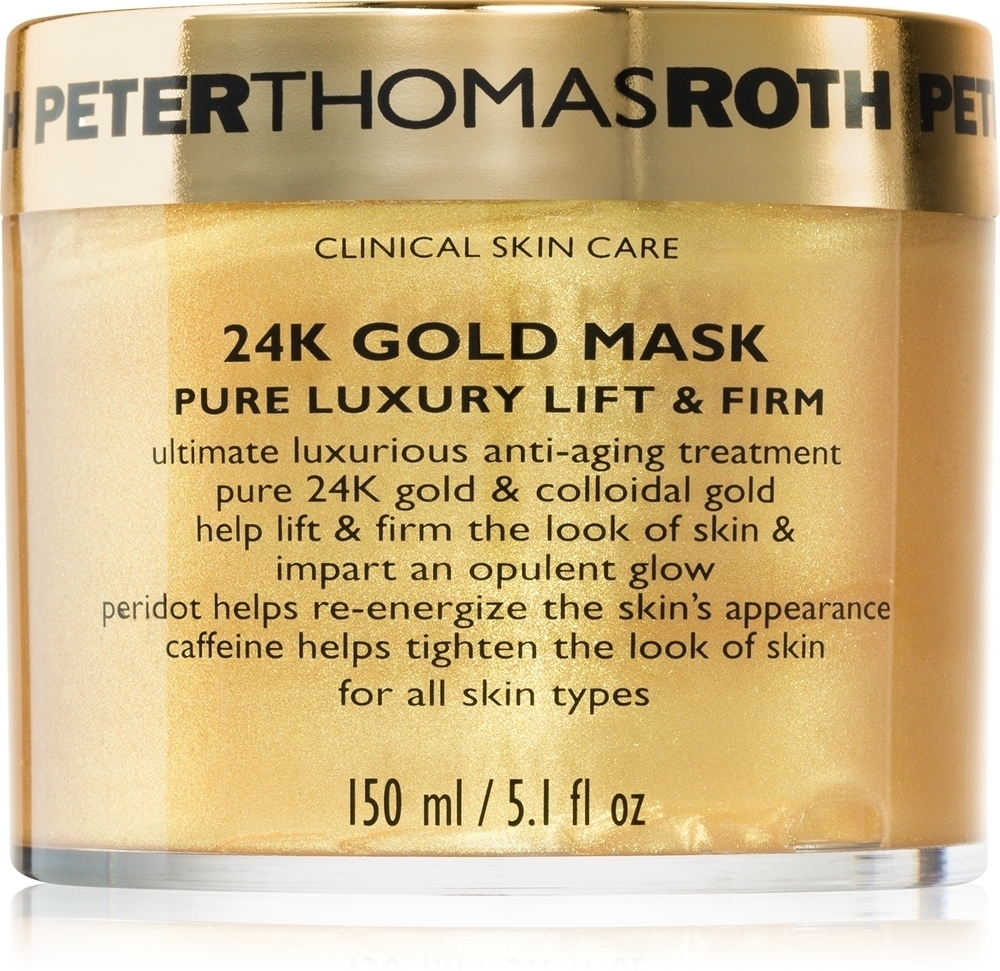 

Маска для лица с 24-каратным золотом, роскошная укрепляющая маска с укрепляющим эффектом Peter Thomas Roth, 150 мл