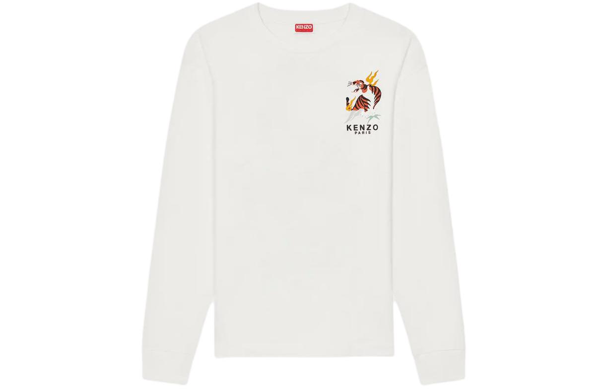 

KENZO Футболка SS24 мужская серая белая, Белый, KENZO Футболка SS24 мужская серая белая