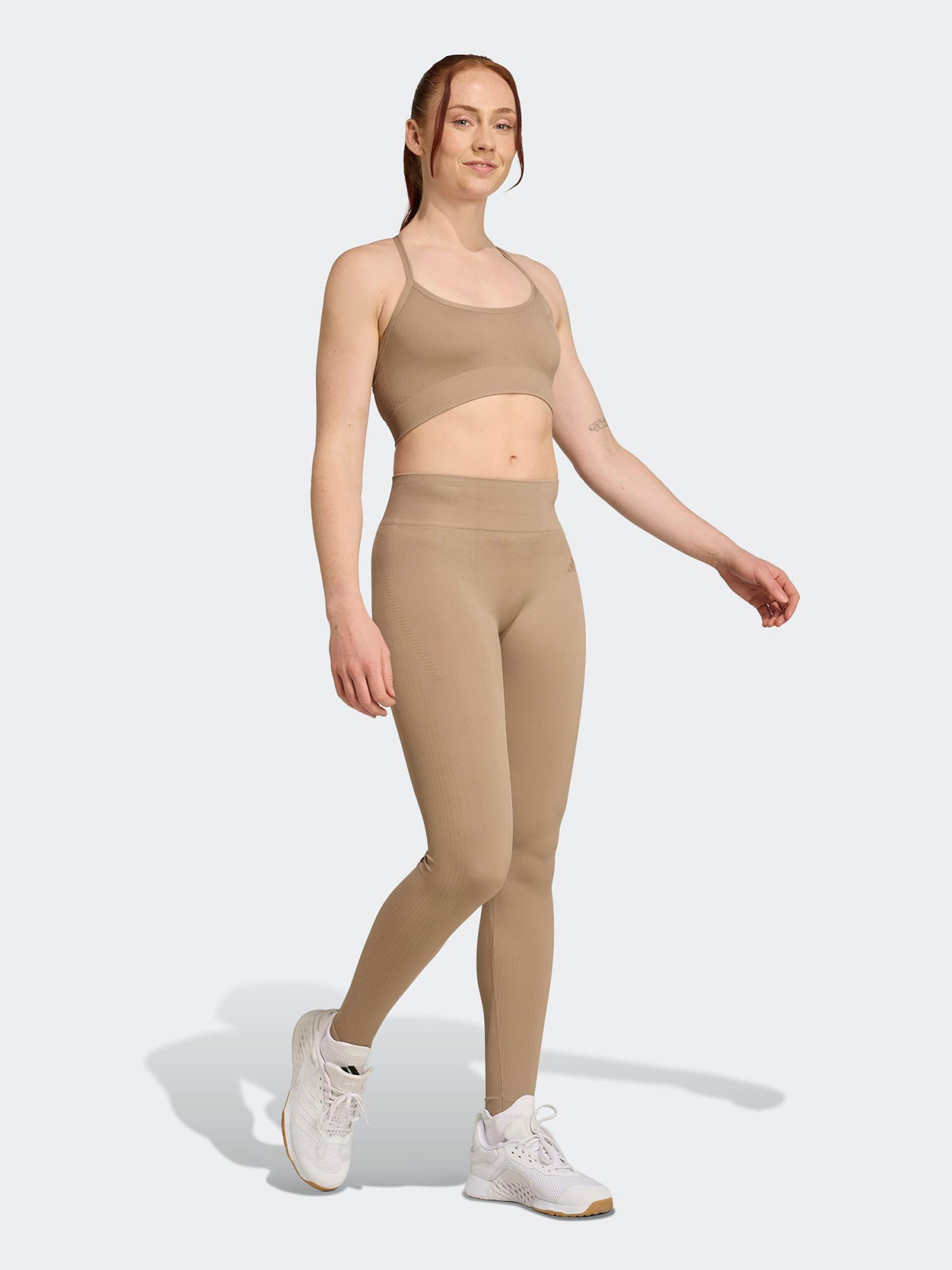 Adidas Performance Узкие спортивные штаны 'Essentials' в светло-коричневом цвете — фото 4