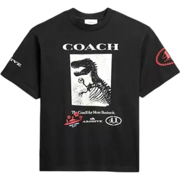 

COACH Футболка Unisex Black Crew Neck Moderate