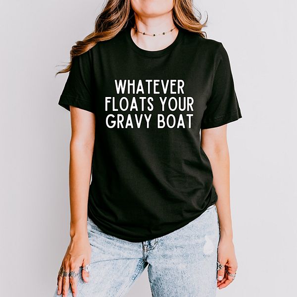 

Футболка с принтом Whatever floats your gravy boat Simply Sage Market, Black, Черный, Футболка с принтом Whatever floats your gravy boat Simply Sage Market, Black
