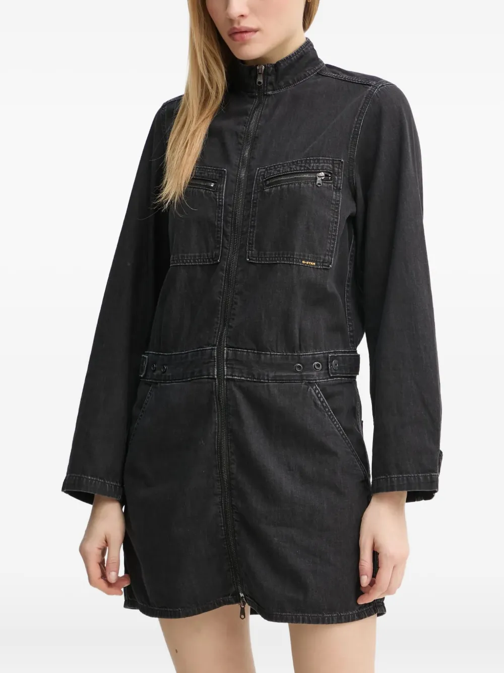 

Платье с карманом на молнии G-Star Raw, черный