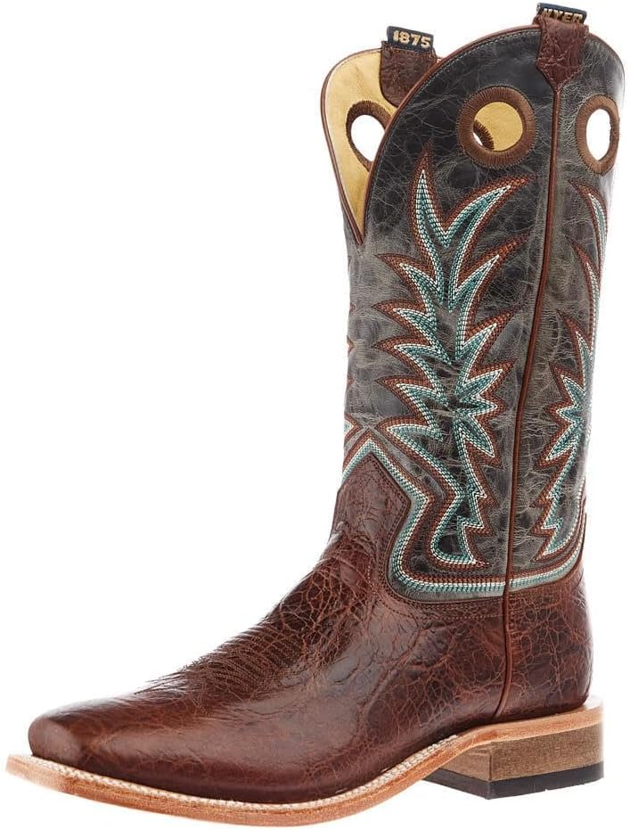 

Мужские ковбойские сапоги Hyer Walton из коровьей кожи, коричневые и серые, широкий квадратный носок HM11024