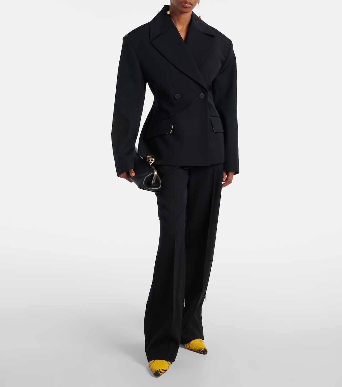 Туфли-лодочки Cubisto Banane 35 из кожи с открытой пяткой Jacquemus, желтый — фото 3