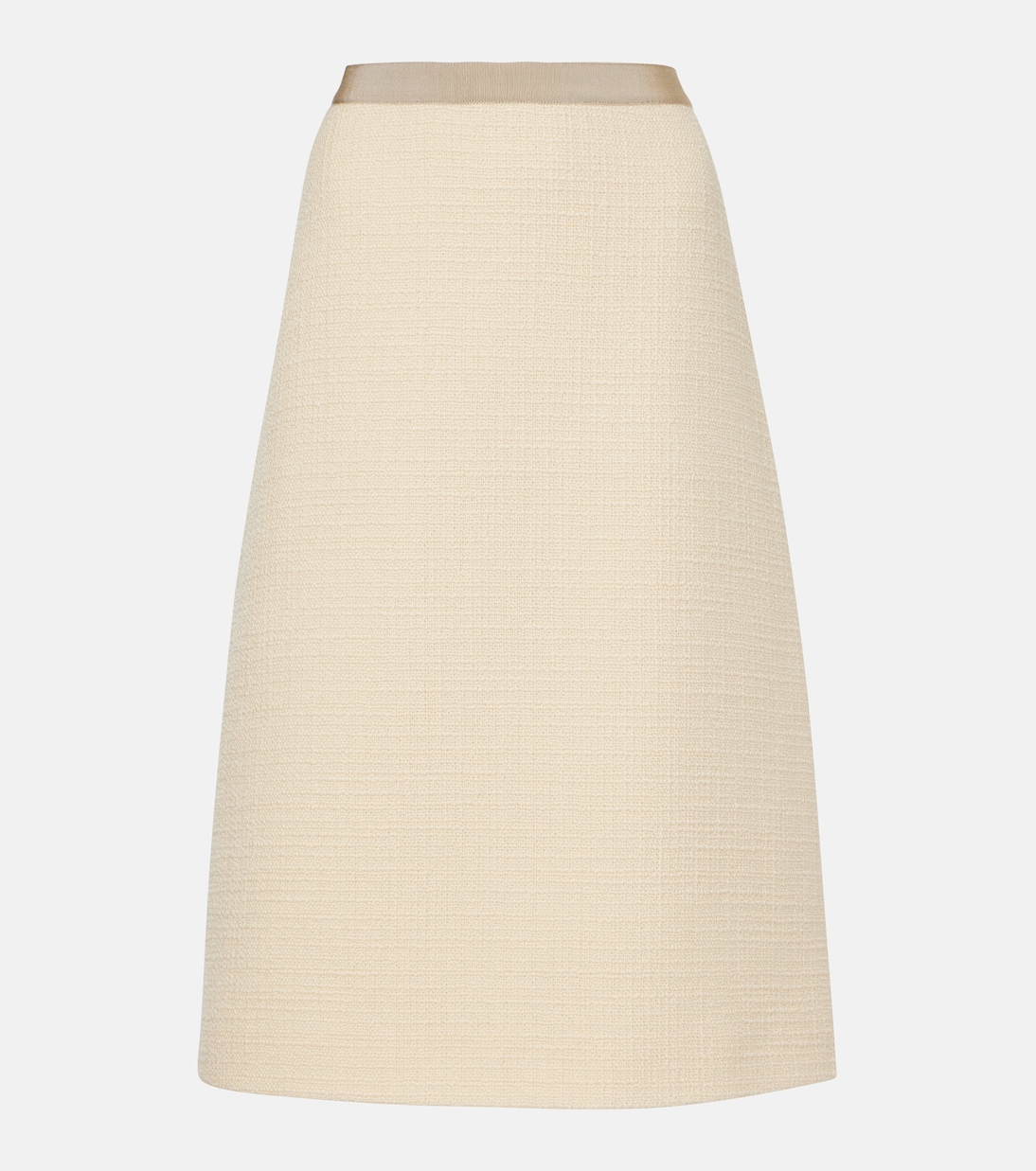 

Юбка миди из шерстяного твида Mossi Valentino, Almond