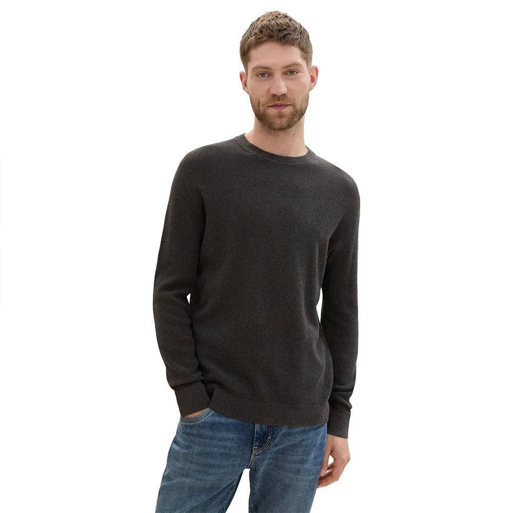 

Свитер Tom Tailor Structured Crewneck Knit, черный