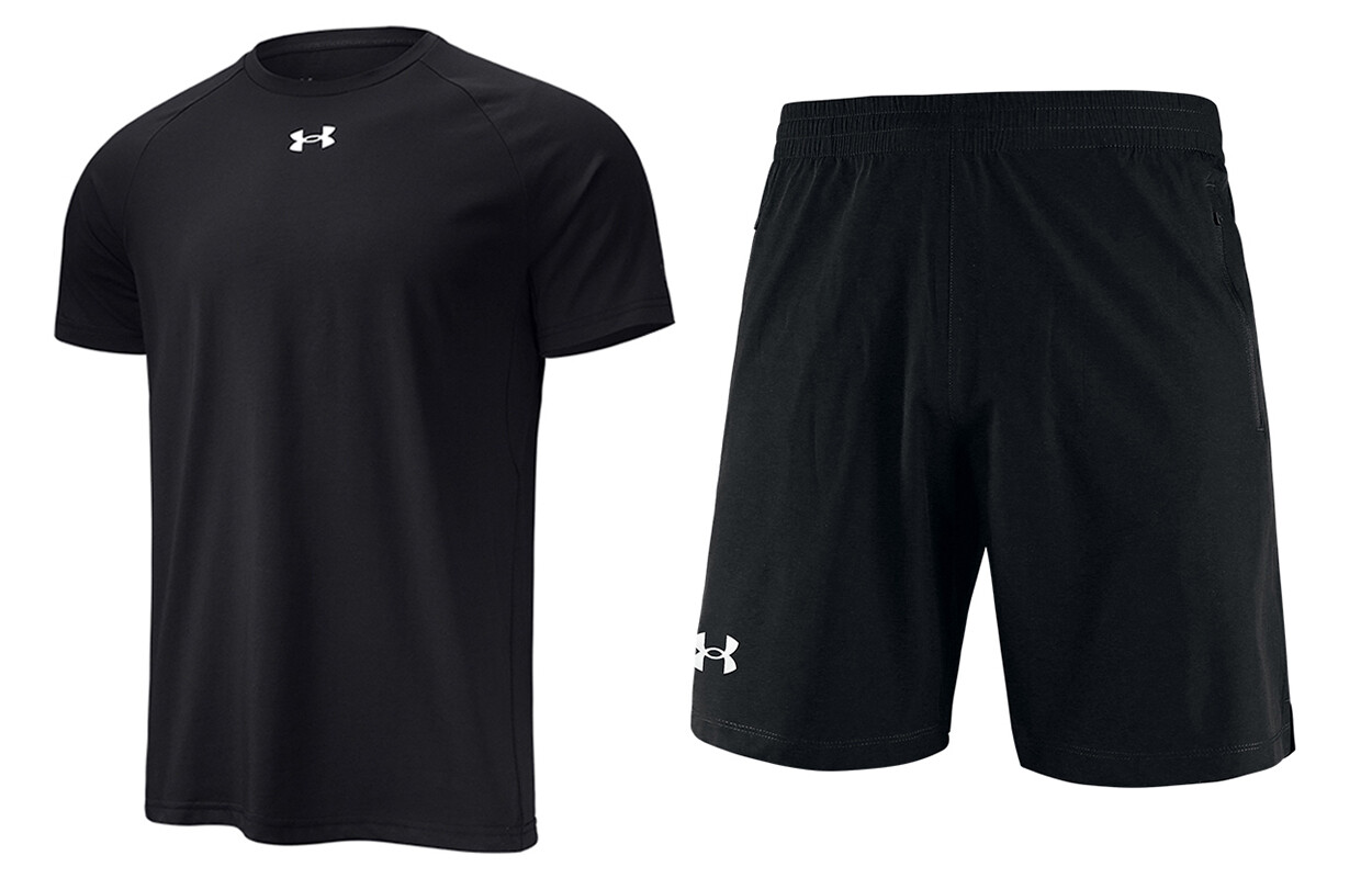 

Повседневный спортивный мужской спортивный костюм черный Under Armour, черный