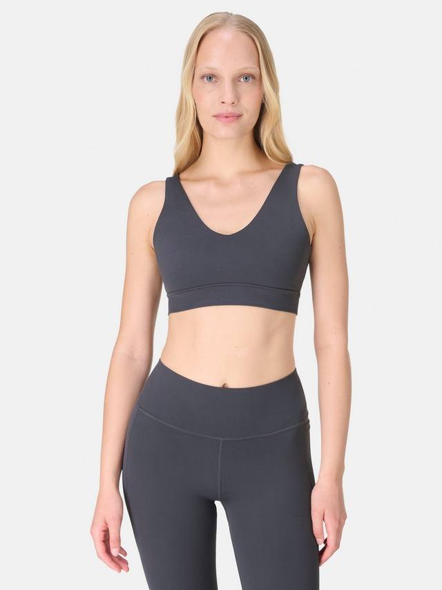 

Спортивный топ Ultimate Studio Voop Neck Sweaty Betty, Graphite Grey