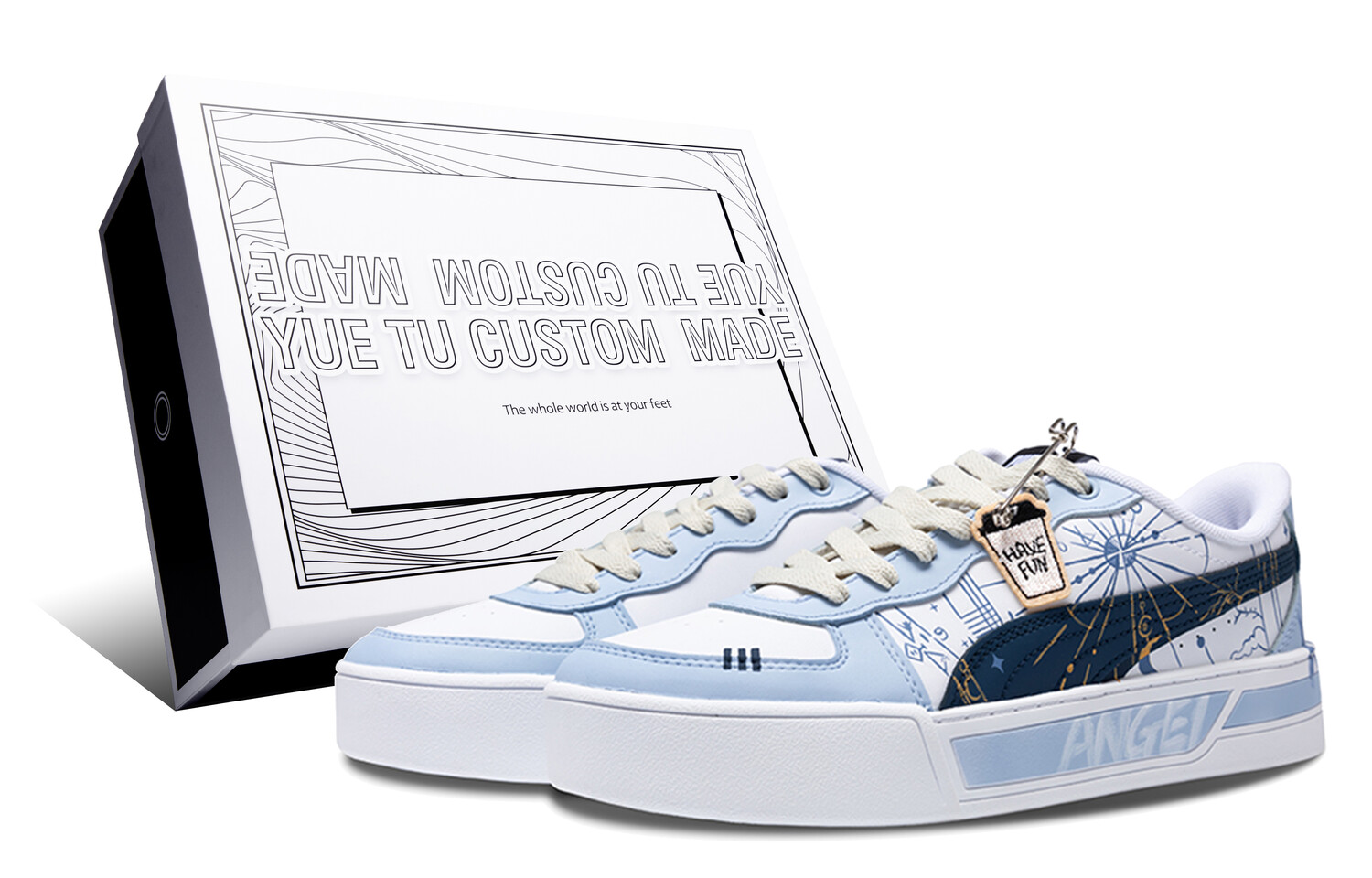 

Кроссовки Puma Skye Skateboarding Shoes Women's Low-top Blue/white/gold, голубой, Синий, Кроссовки Puma Skye Skateboarding Shoes Women's Low-top Blue/white/gold, голубой