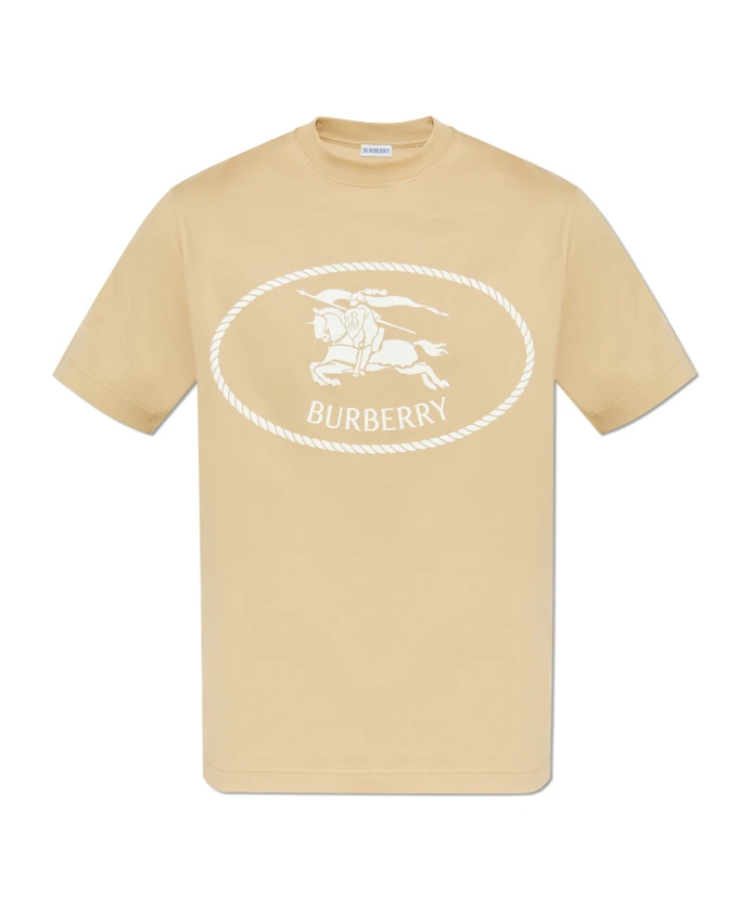 

Футболка с принтом Burberry, бежевый