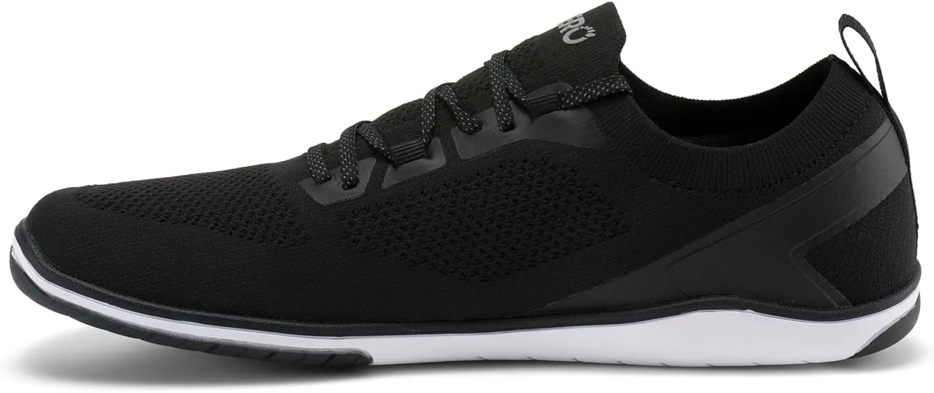Мужские кроссовки Xero Shoes для ходьбы босиком | Кроссовки Nexus Knit для тренировок | Модные мужские кроссовки с нулевым перепадом высоты подошвы и широким носком | Минималистичный дизайн, черный