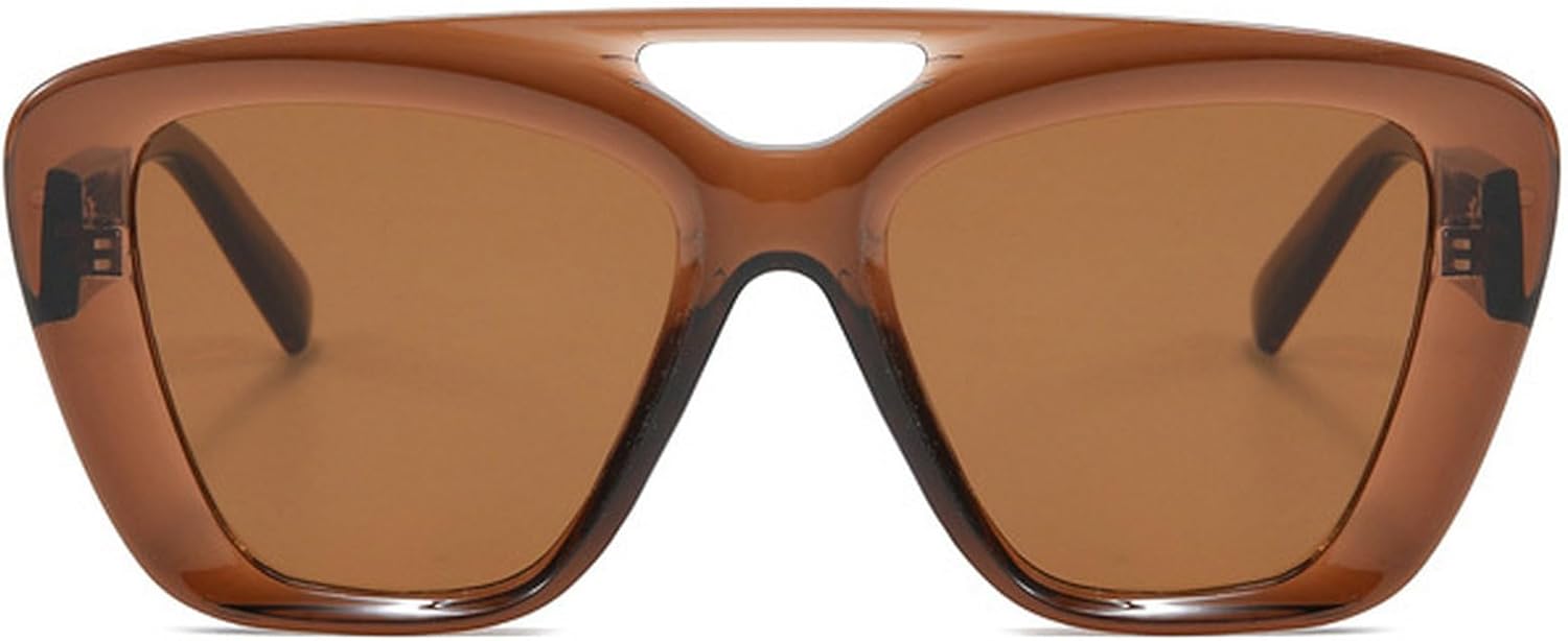 

Ретро-солнцезащитные очки «кошачий глаз» с двойной перемычкой, модные градиентные оттенки для женщин и мужчин с защитой от УФ-излучения UV400, матовые солнцезащитные очки конфетных цветов mincl, C5