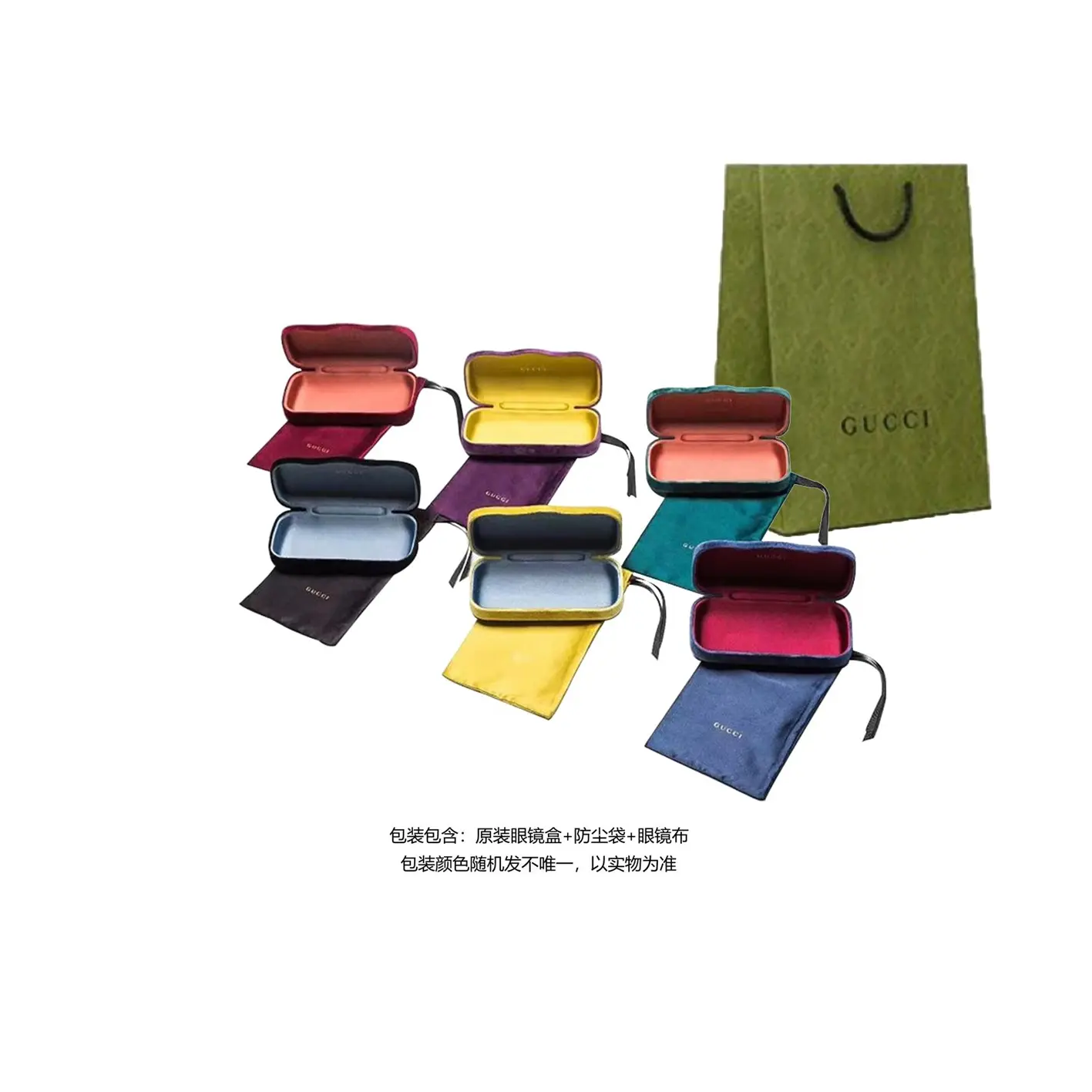 GUCCI Бабочки солнцезащитные очки унисекс черные/темно-зеленые, Black/Dark Green — фото 2