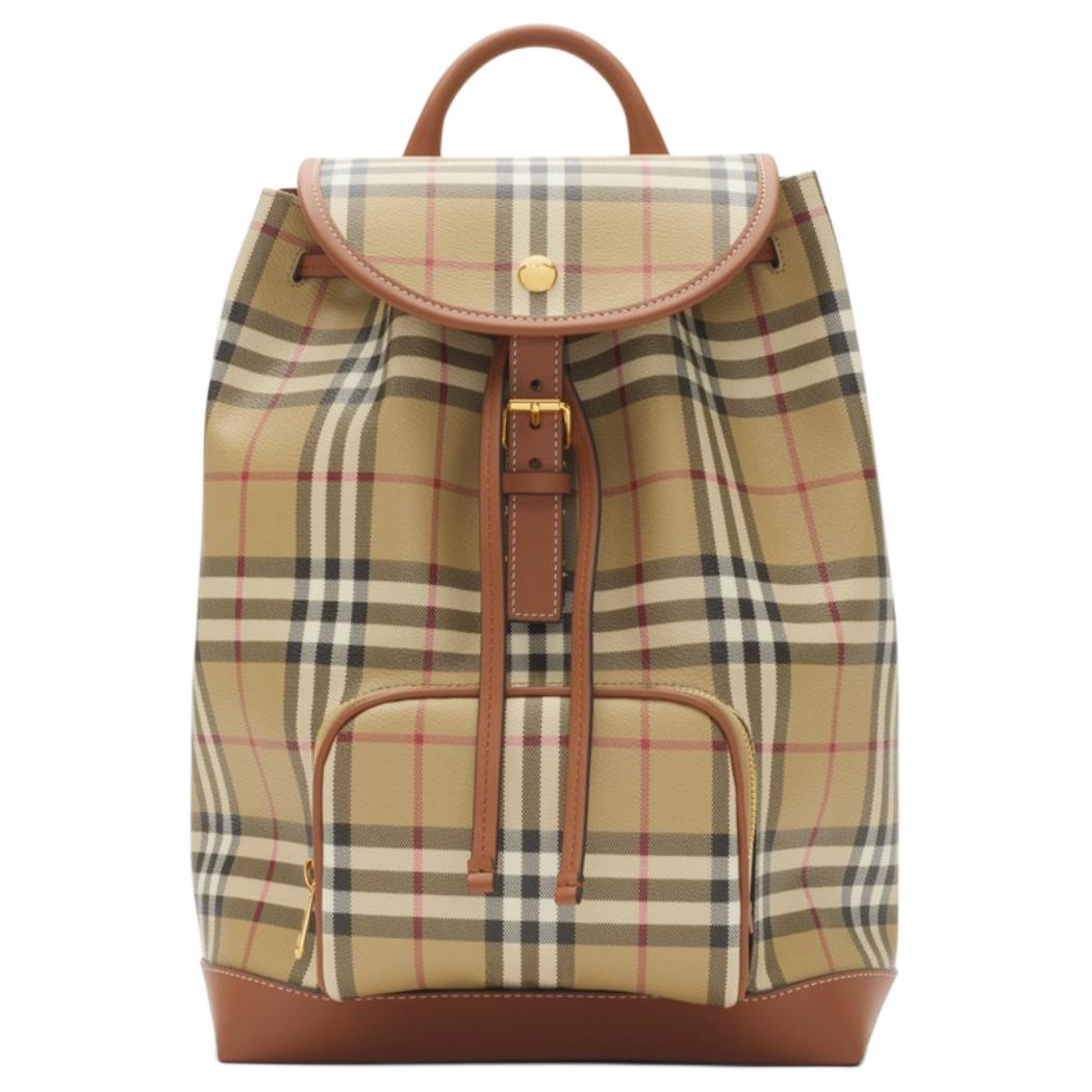 

Burberry Женский рюкзак из полиуретана бежевого и сосново-коричневого цветов