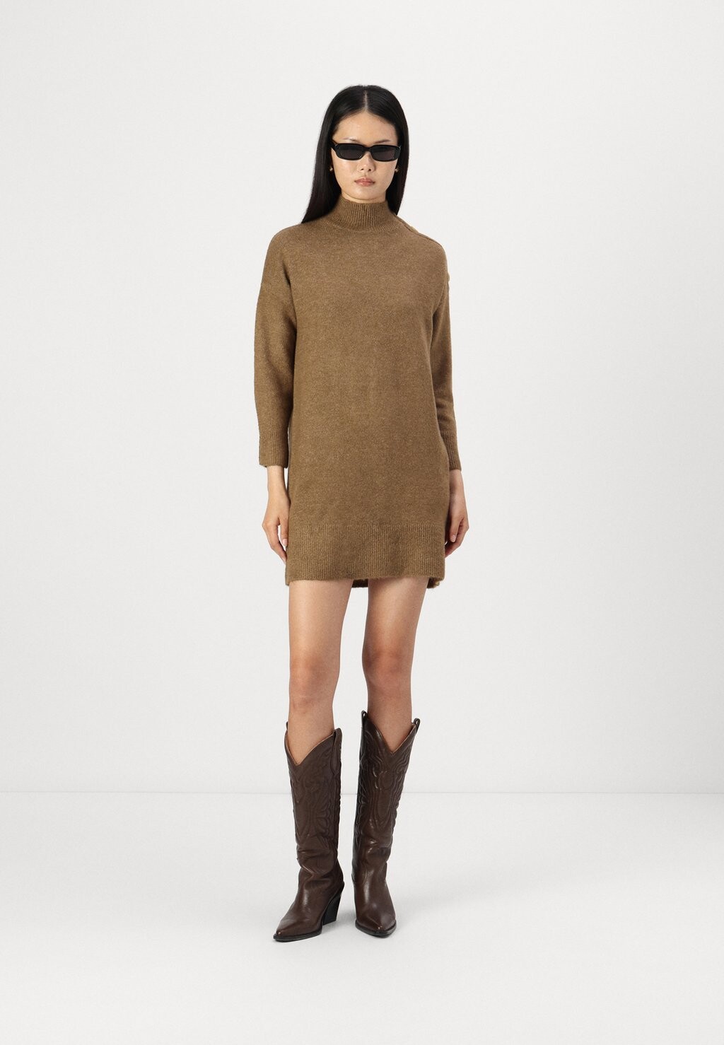 

Платье-джемпер ONLALEXA BUTTON DRESS ONLY, коричневый