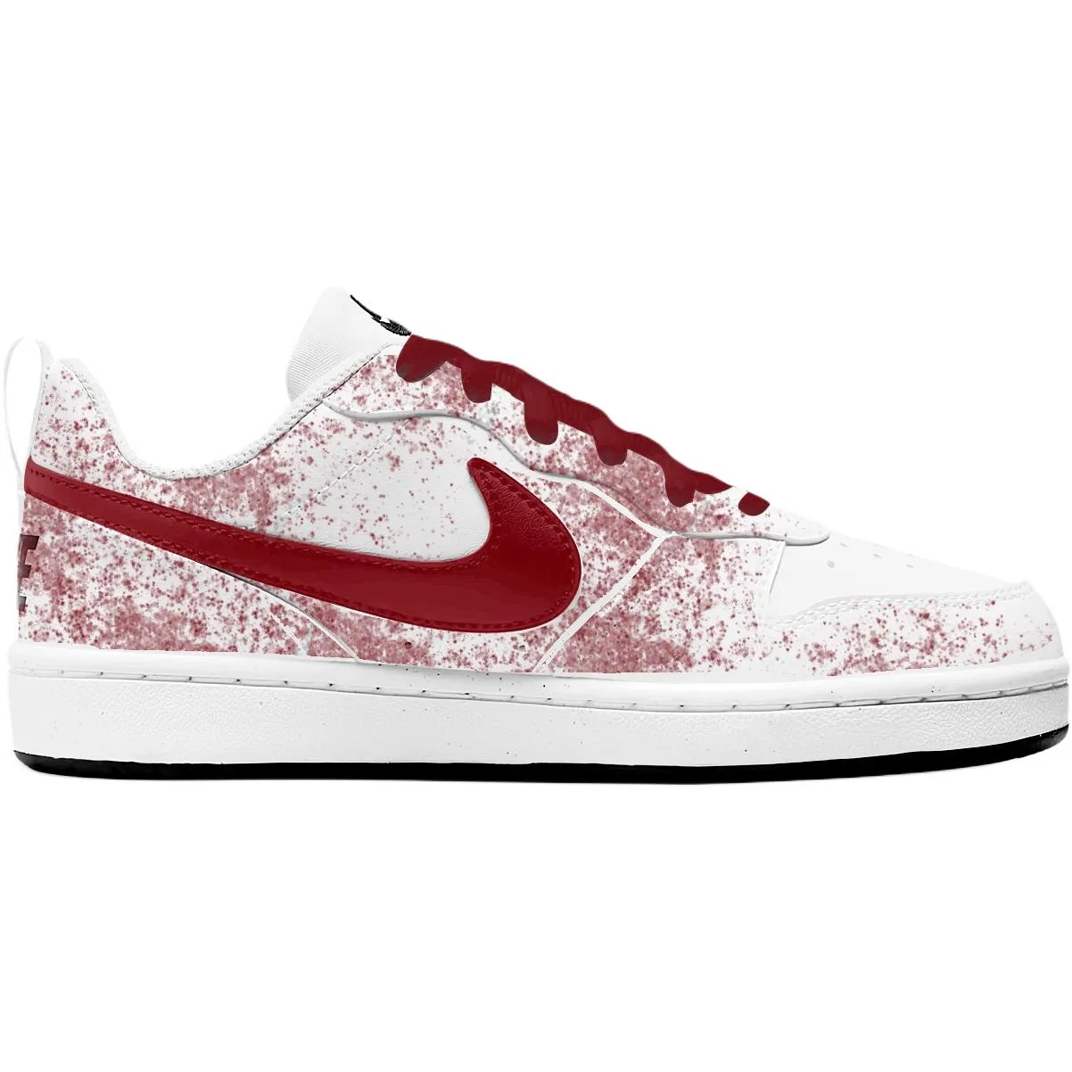 Кроссовки для скейтбординга Court Borough Abrasion Resistant Low top Kids, унисекс Nike, White & Red — фото 4