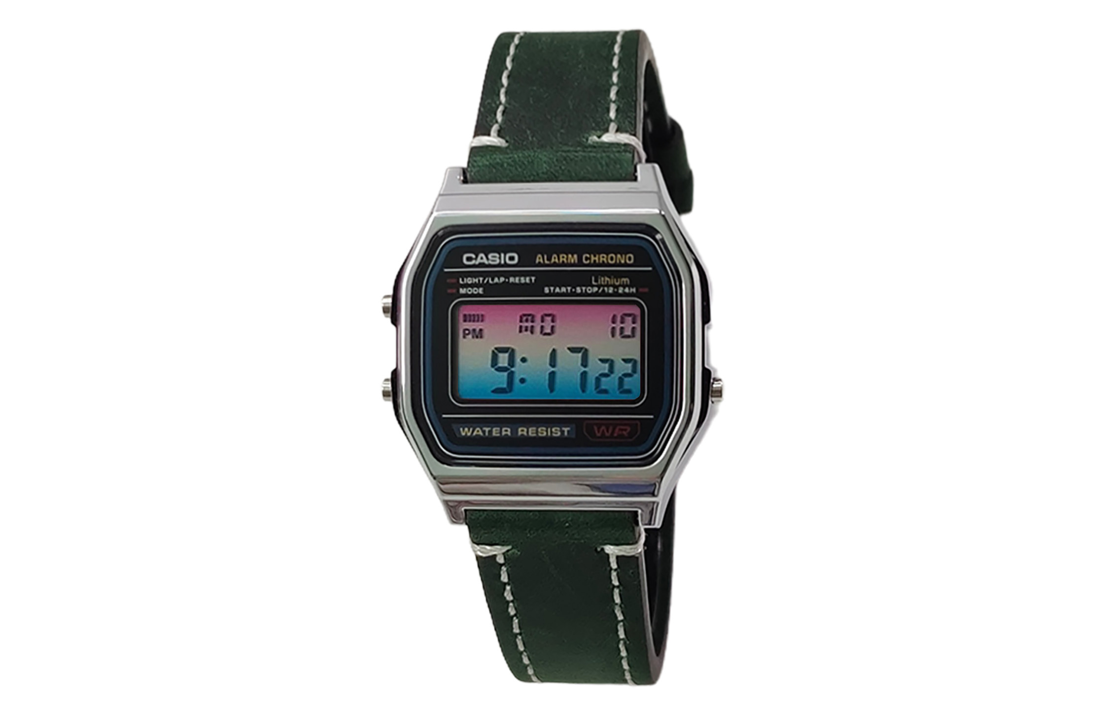 

CASIO Мужские часы Retrofit Series с кварцевым механизмом и ремешком из натуральной кожи, черный циферблат