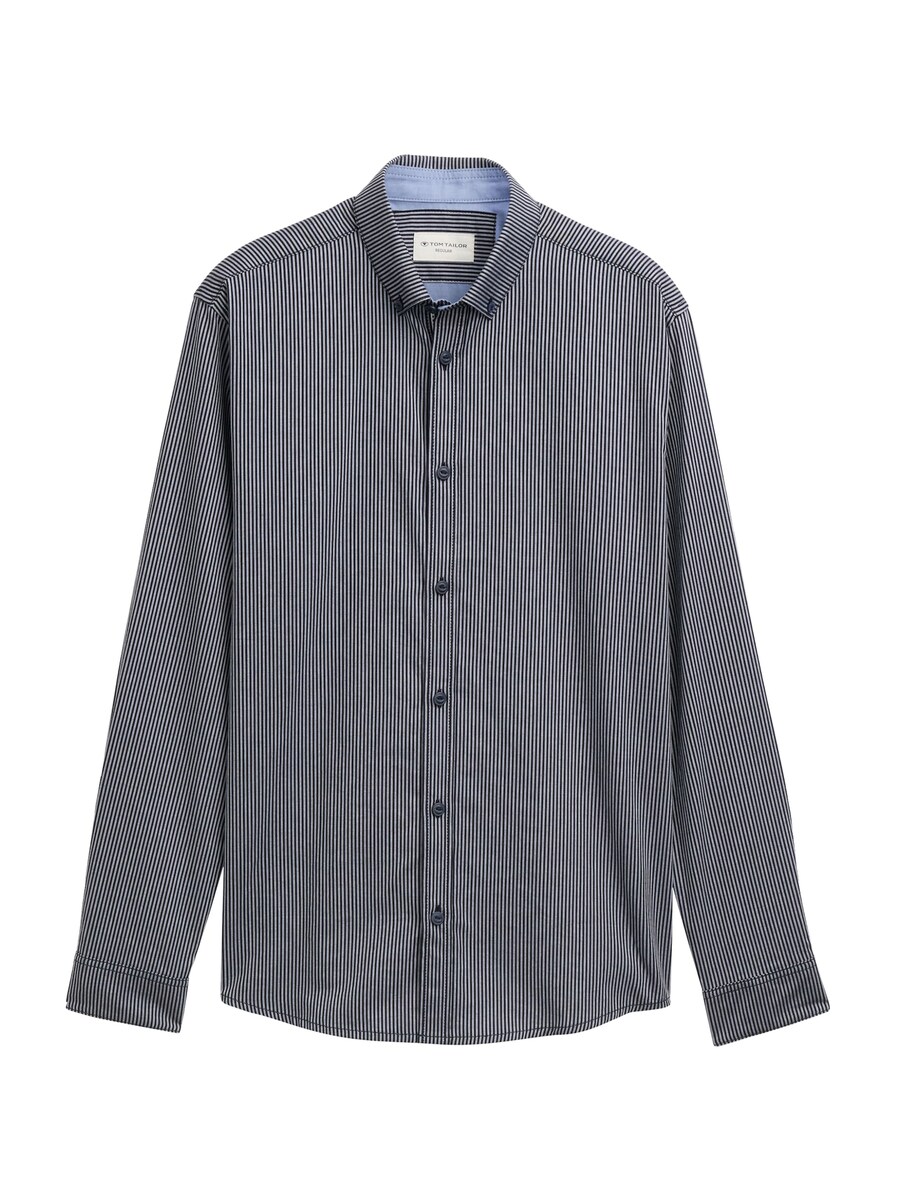 

Рубашка на пуговицах классического кроя TOM TAILOR, цвет Grey/Dark grey