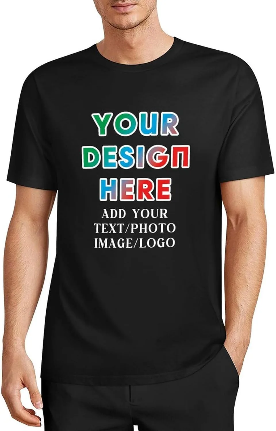 

Футболка с коротким рукавом для мужчин, Custom с принтом на груди PCZEFJAS