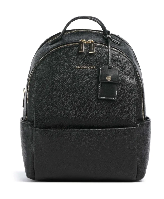 

Черный кожаный рюкзак на молнии Michael Kors, черный