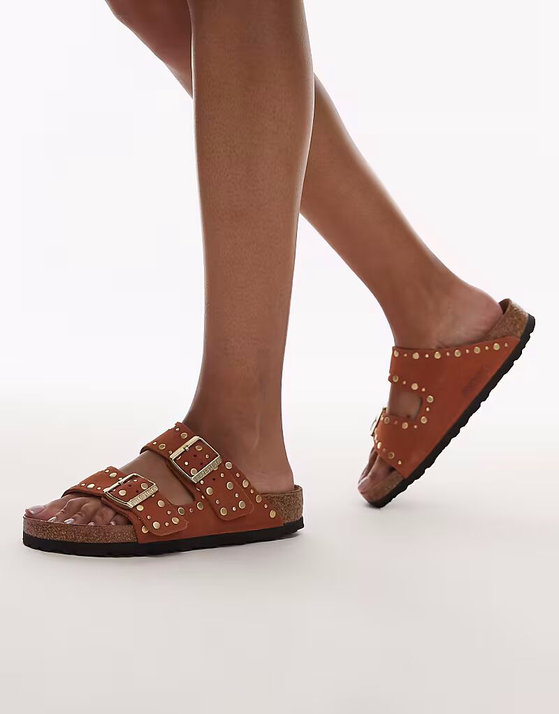 Birkenstock - Аризона - Сандалии темно-ржавого цвета с заклепками