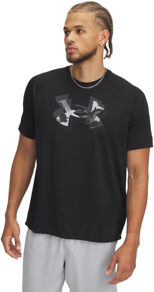 

Мужская футболка с коротким рукавом Under Armour Tech Print Fill, (001) Black/Anthracite, Черный, Мужская футболка с коротким рукавом Under Armour Tech Print Fill, (001) Black/Anthracite