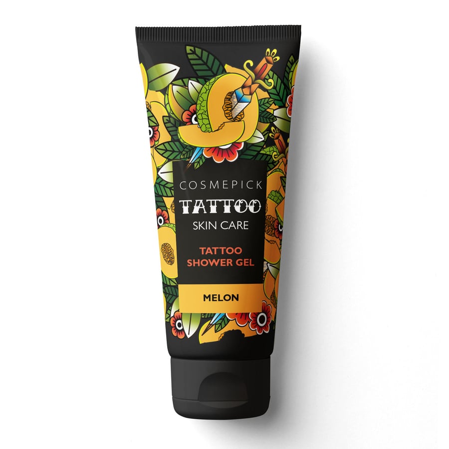

Cosmepick, Гель для душа с татуировками, Гель для душа для татуированной кожи, Дыня, 200 мл