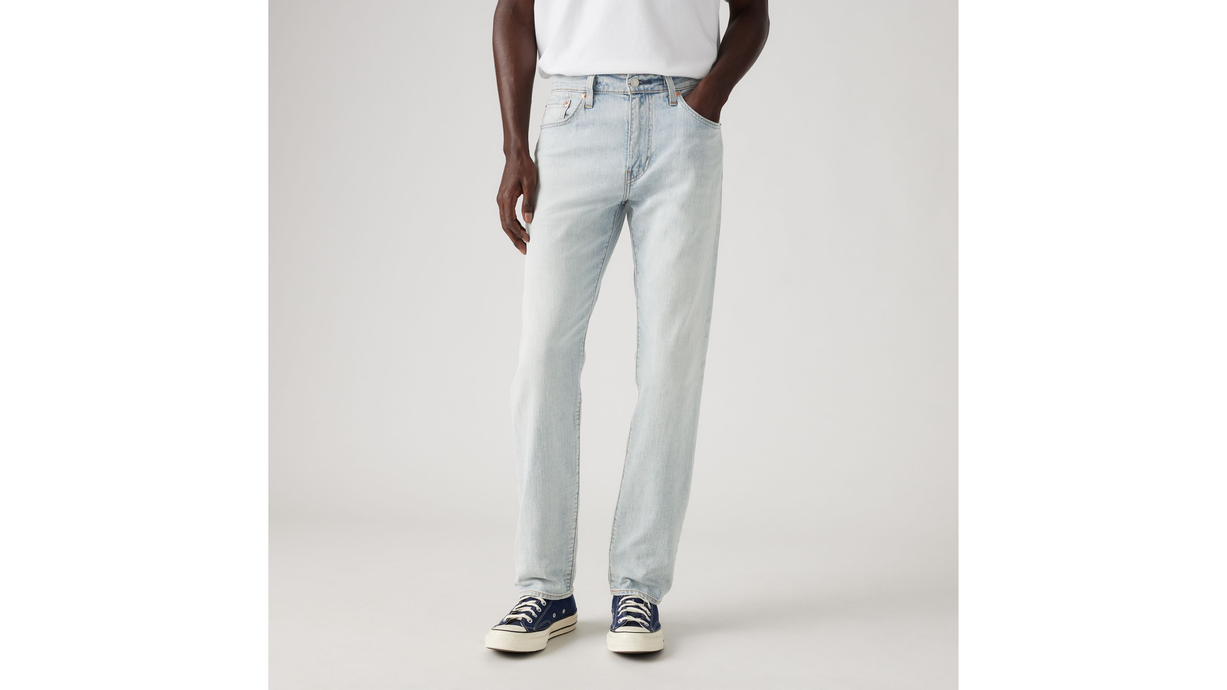 502 Taper Fit Linen+ Denim мужские джинсы Levi's, цвет Pale Moonlight - Light Wash — фото 2