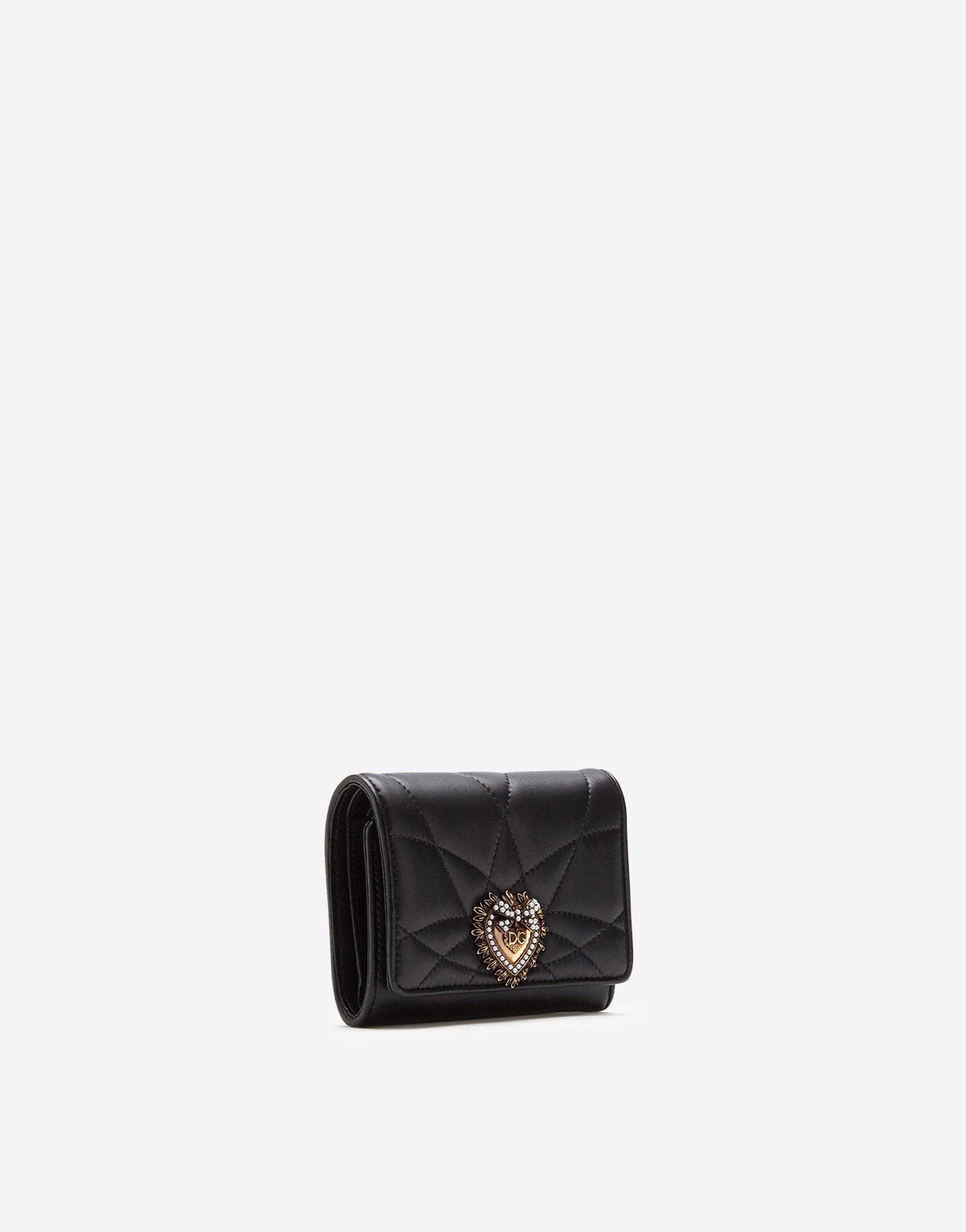 Маленький континентальный кошелек devotion Dolce & Gabbana, черный — фото 2