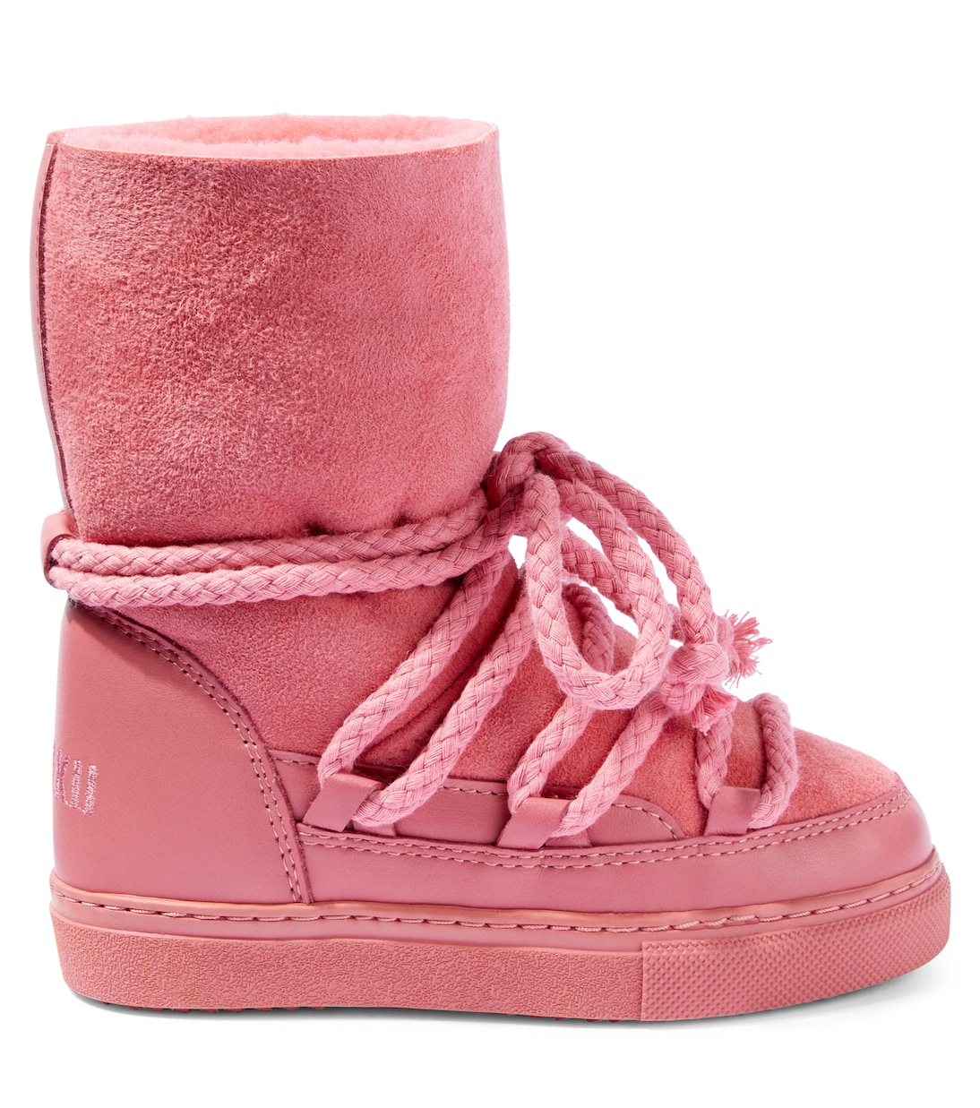 Классические высокие ботильоны с кожаной отделкой Inuikii Kids, розовый — фото 4