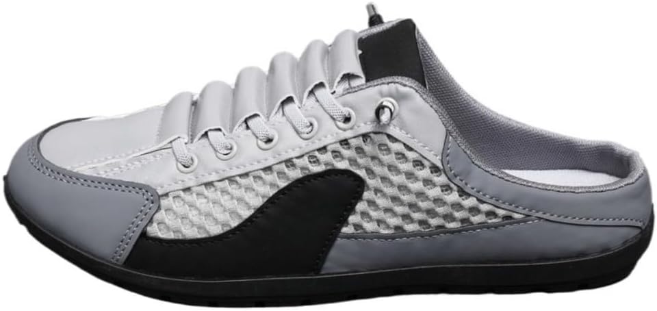 

Мужские слипоны Faithgee с сеткой, удобная дышащая рабочая обувь, белые кроссовки, слипоны на плоской подошве с антискользящей подошвой для повседневной прогулки