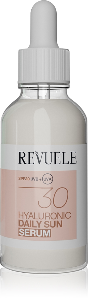

Ежедневная солнцезащитная гиалуроновая защитная сыворотка с увлажняющим эффектом Revuele, spf 30 30 мл
