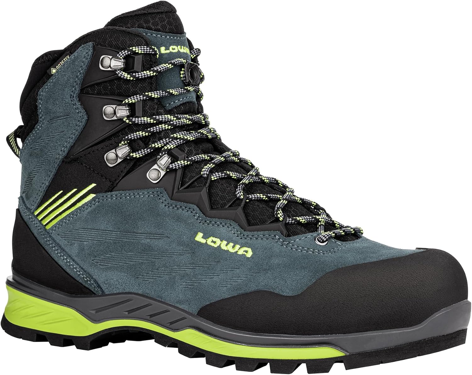 Мужские ботинки LOWA Cadin II GTX Mid из замши и текстиля, зеленый — фото 4