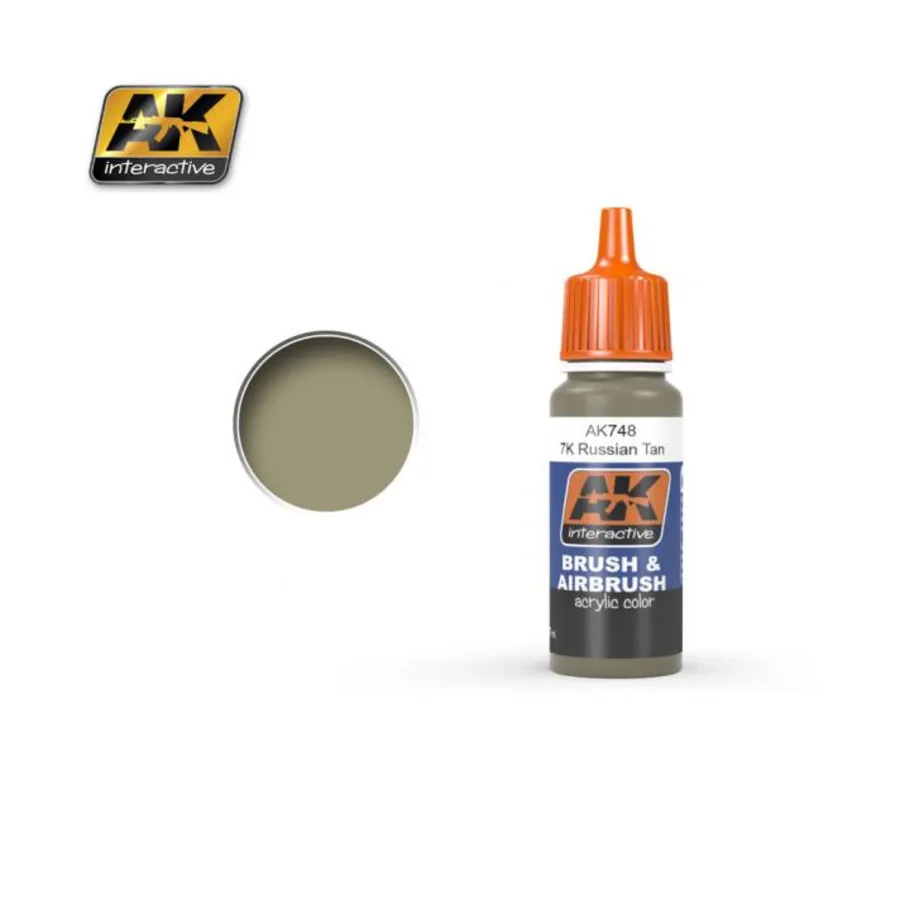 

Русский Тан, Paint - Brush and Airbrush Acrylic - Brown Colors (AK-Interactive)