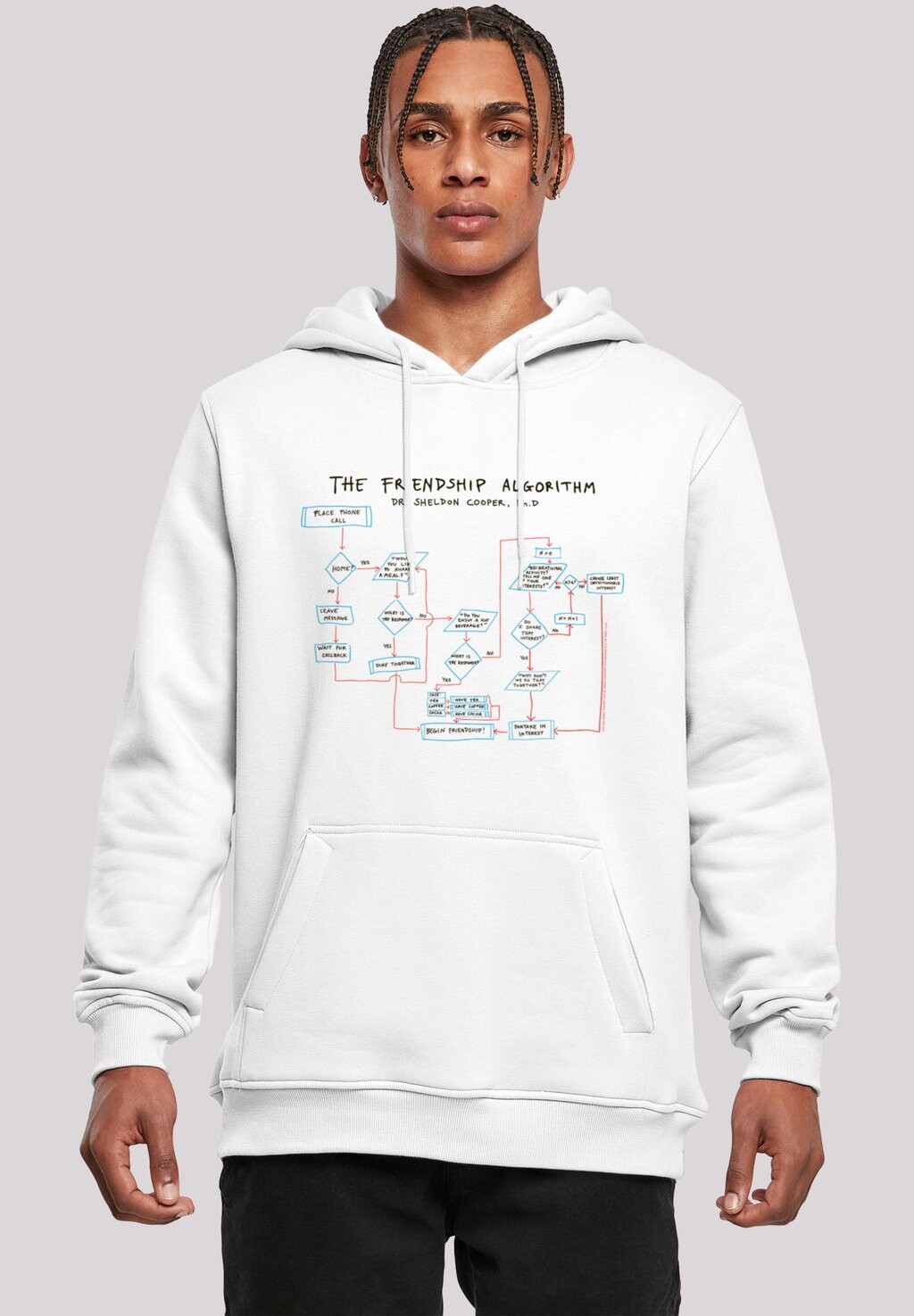 

Толстовка Big Bang Theory Tv Serie Theory Friendship Algorithm F4NT4STIC, белый